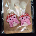 Pink Mushii Guy Earrings
