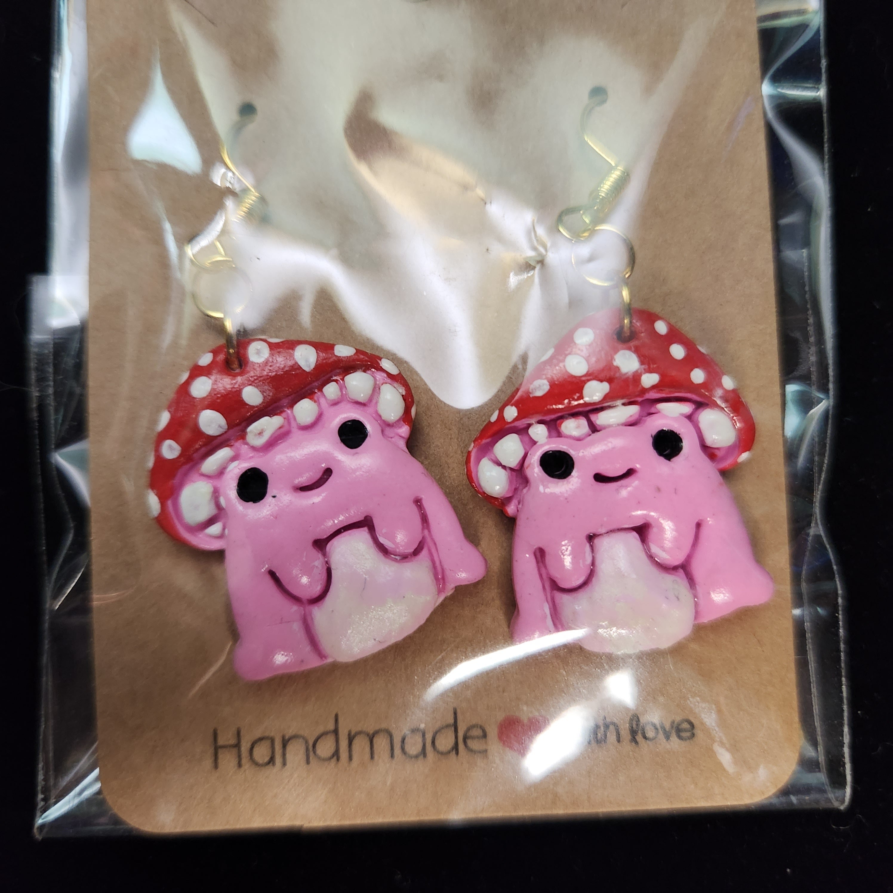 Pink Mushii Guy Earrings