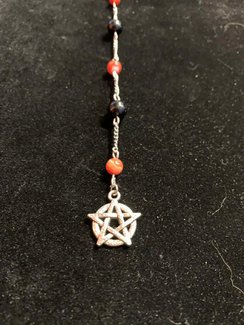 Red and Black Pentacle Hair Twist