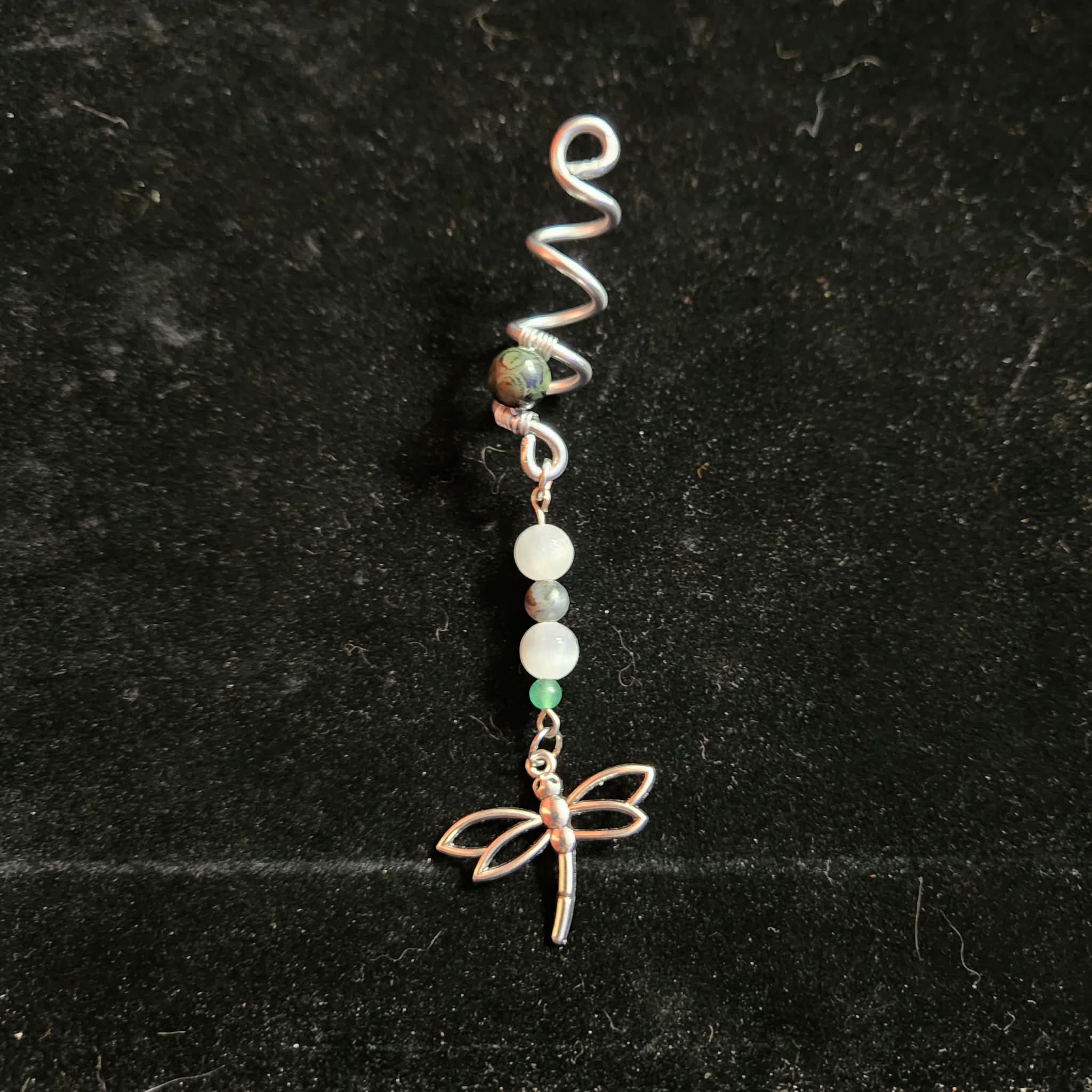 Dragonfly Kambaba Jasper Hair Twist