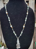 Crystal Necklace 10 - Wrapped Pebbles