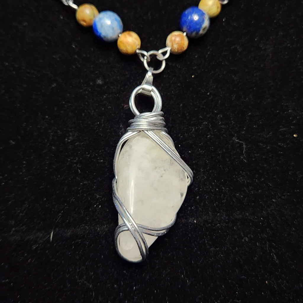 Crystal Necklace 11 - Wrapped Pebbles