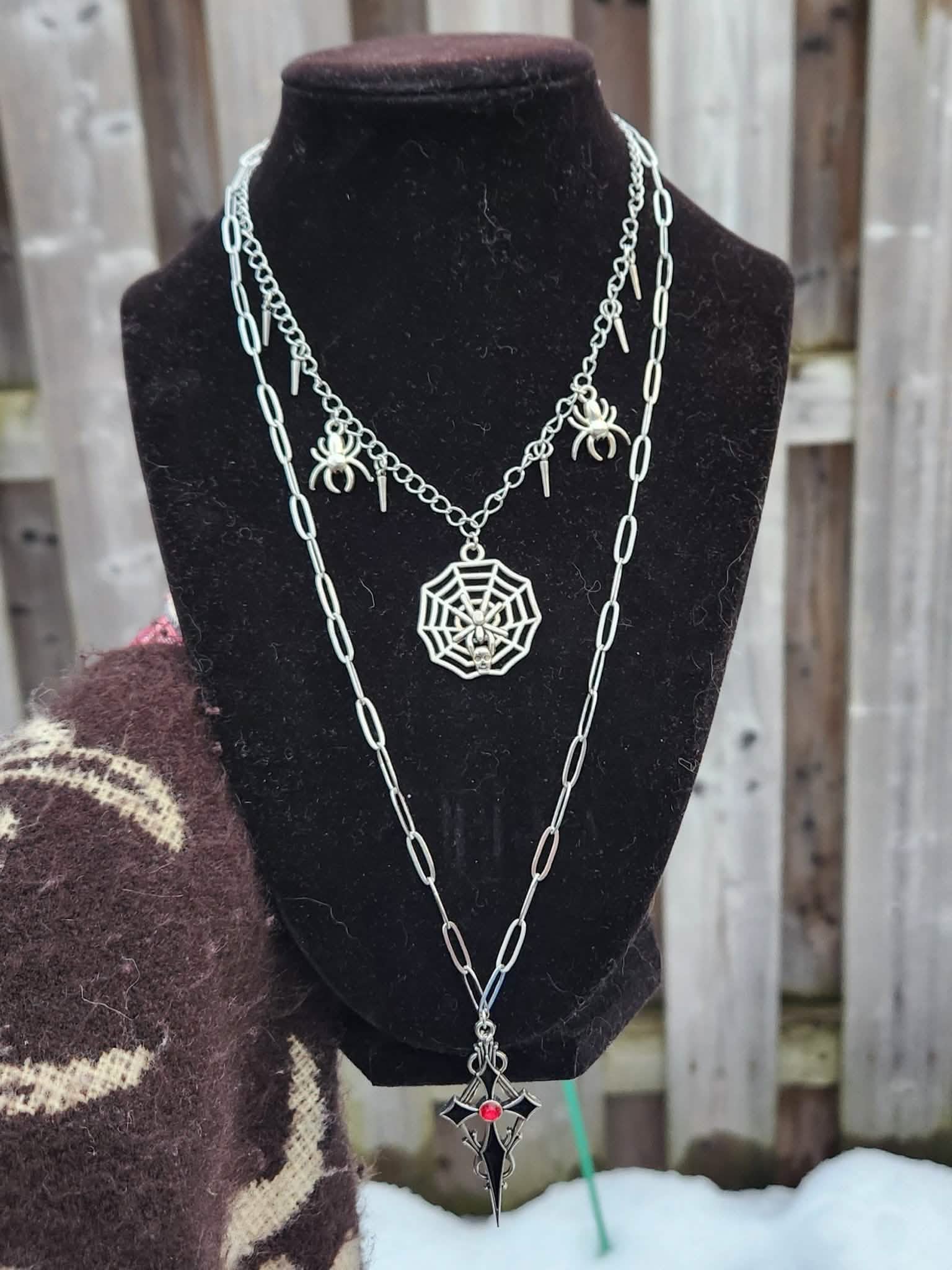 Crystal Necklace 1 - Wrapped Pebbles