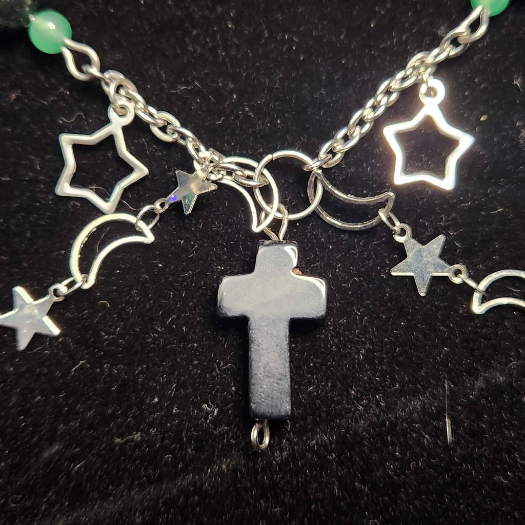 Crystal Necklace 2 - Wrapped Pebbles