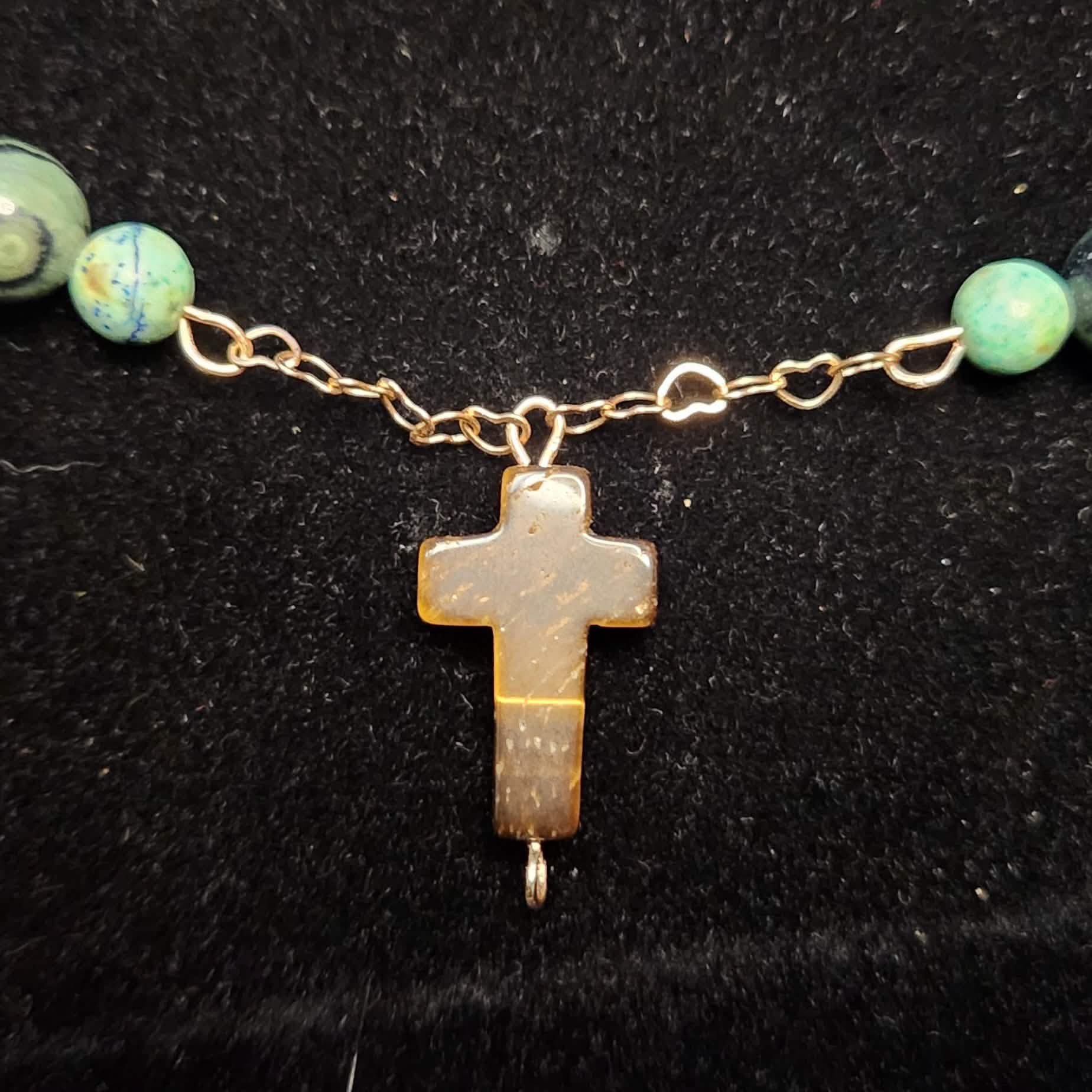 Crystal Necklace 4 - Wrapped Pebbles