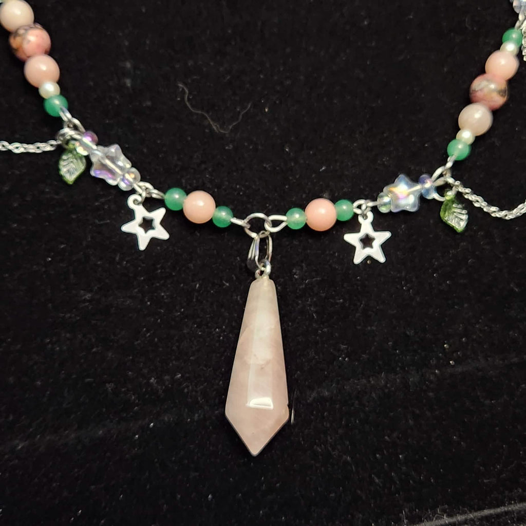 Crystal Necklace 5 - Wrapped Pebbles