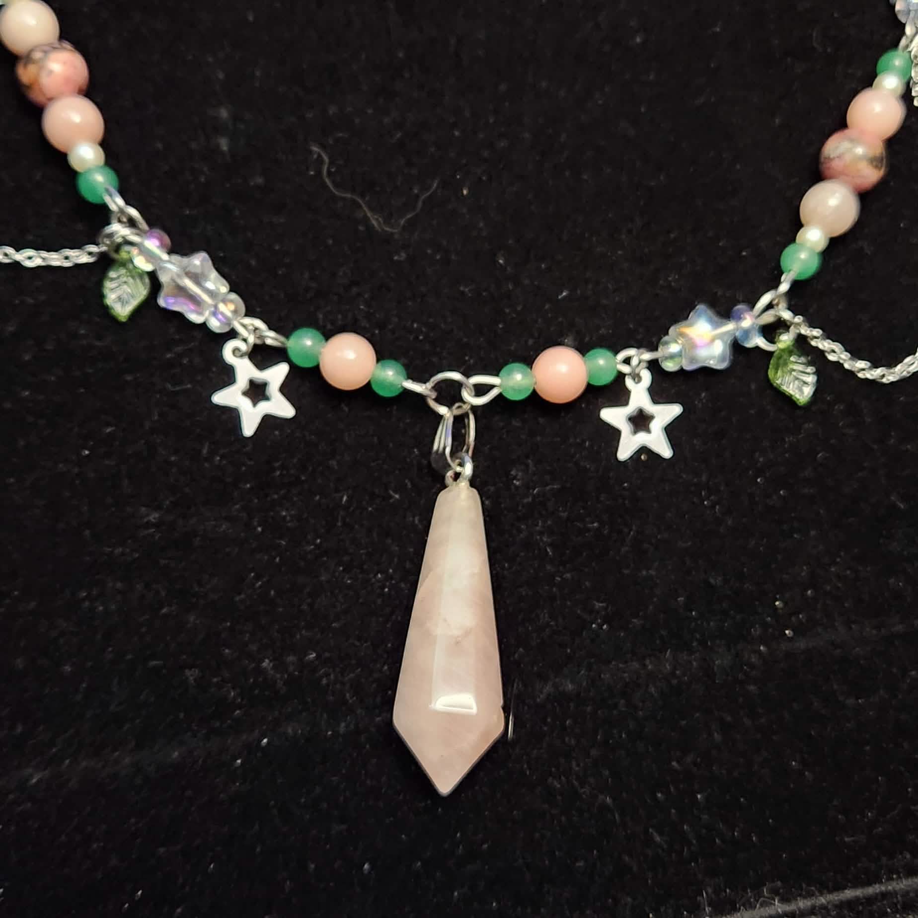 Crystal Necklace 5 - Wrapped Pebbles