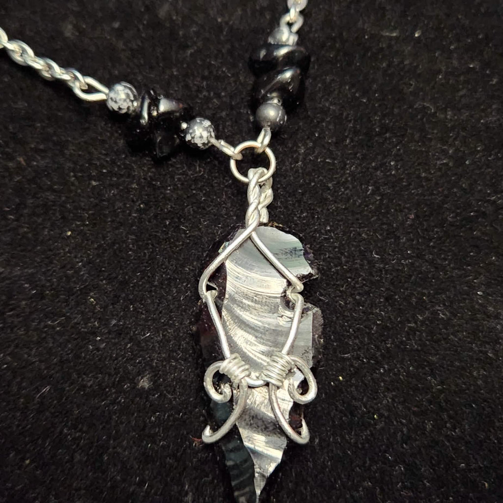 Crystal Necklace 8 - Wrapped Pebbles