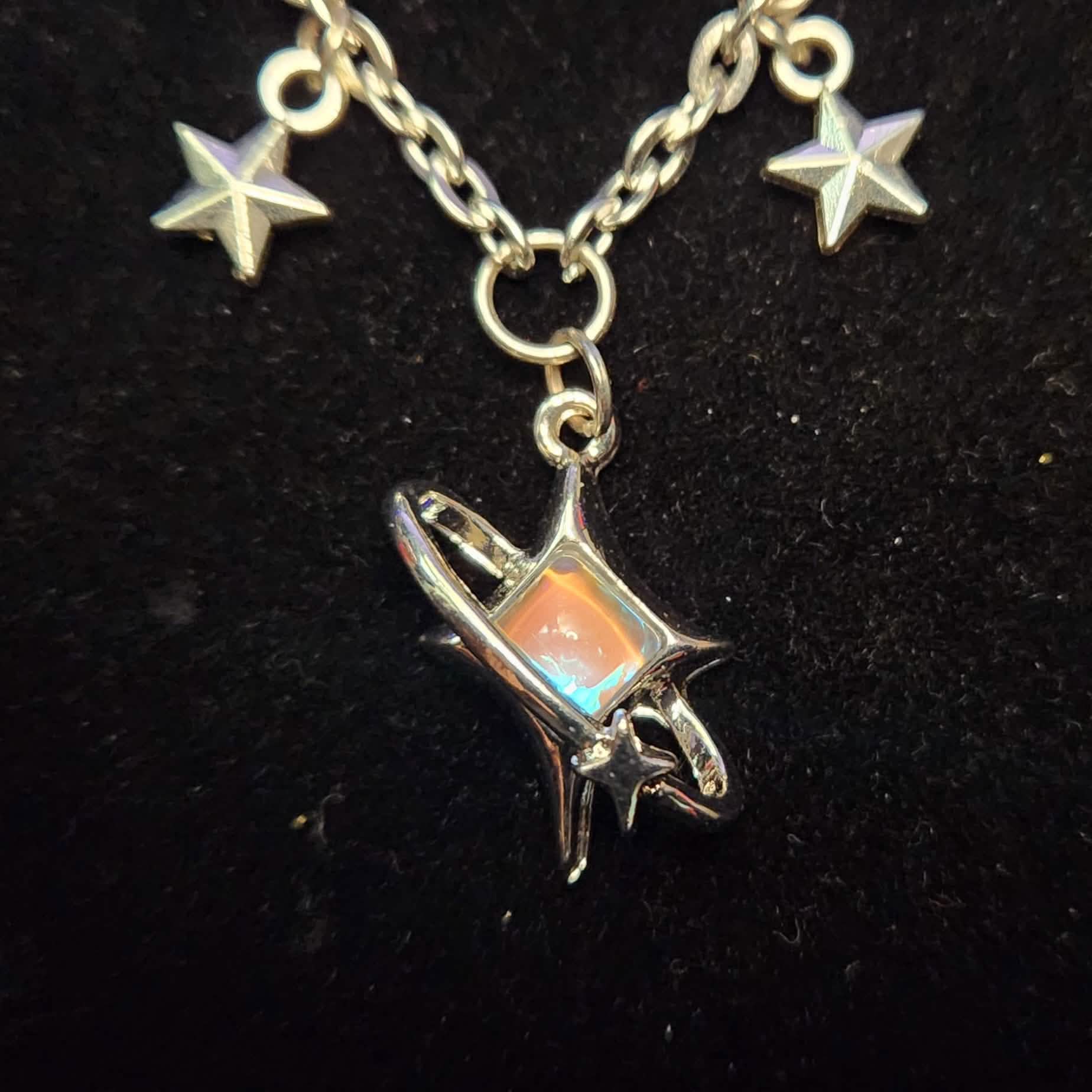 Crystal Necklace 8 - Wrapped Pebbles