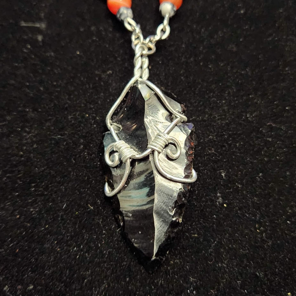 Crystal Necklace 9 - Wrapped Pebbles