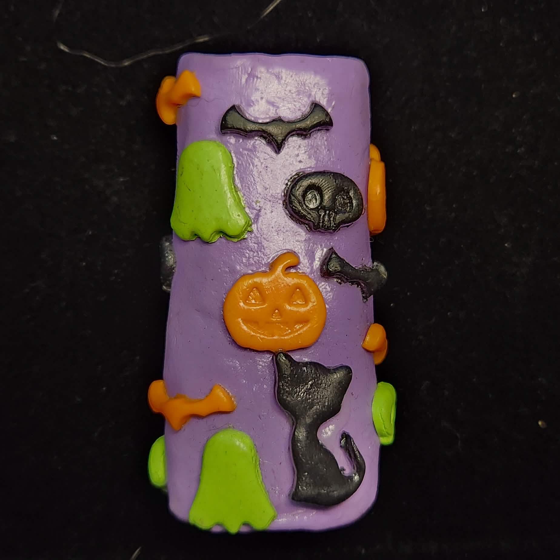 Purple Halloween Lighter Case - Wrapped Pebbles